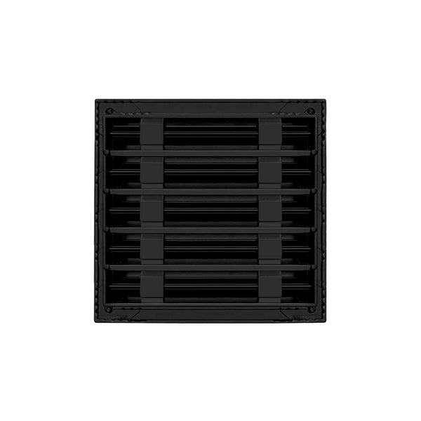 BUILDMART - 10x10 Black Modern AC Vent Cover - Decorative Air Vent - Standard Linear Slot Diffuser - Register Grille for Ceiling, Walls & Floors - Texas Buildmart