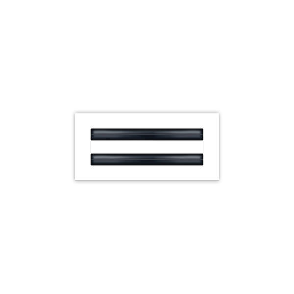 Front of 10x4 Modern Air Vent Cover White - 10x4 Standard Linear Slot Diffuser White - Texas Buildmart