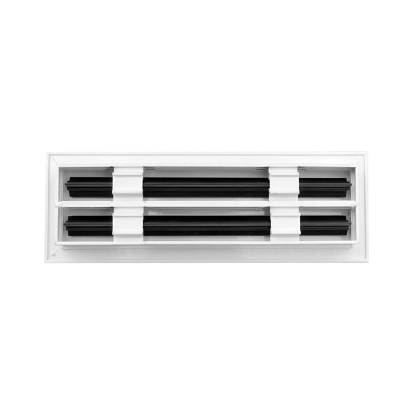 BUILDMART - 12 White Inch Linear Slot Diffuser - 2 Slot - Double Slot - Decorative Linear Air - Modern Vent Cover for Ceiling, Walls & Floors - Texas Buildmart
