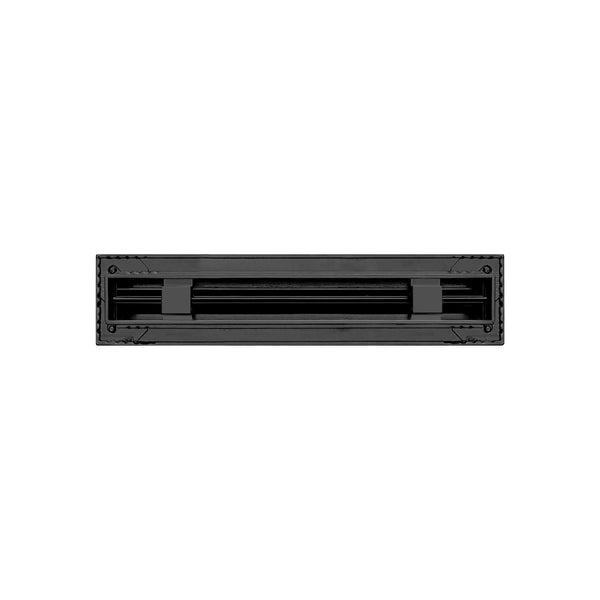 BUILDMART - 12 Black Inch Linear Slot Diffuser - 1 Slot - Single Slot - Decorative Linear Air - Modern Vent Cover for Ceiling, Walls & Floors - Texas Buildmart
