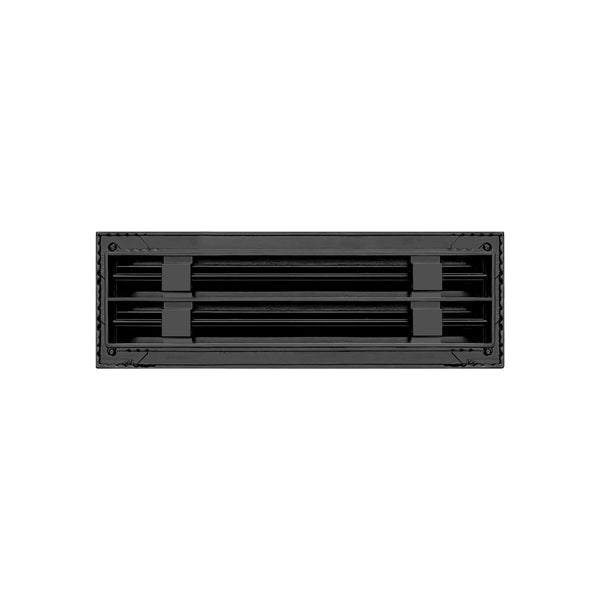 BUILDMART - 12 Black Inch Linear Slot Diffuser - 2 Slot - Double Slot - Decorative Linear Air - Modern Vent Cover for Ceiling, Walls & Floors - Texas Buildmart