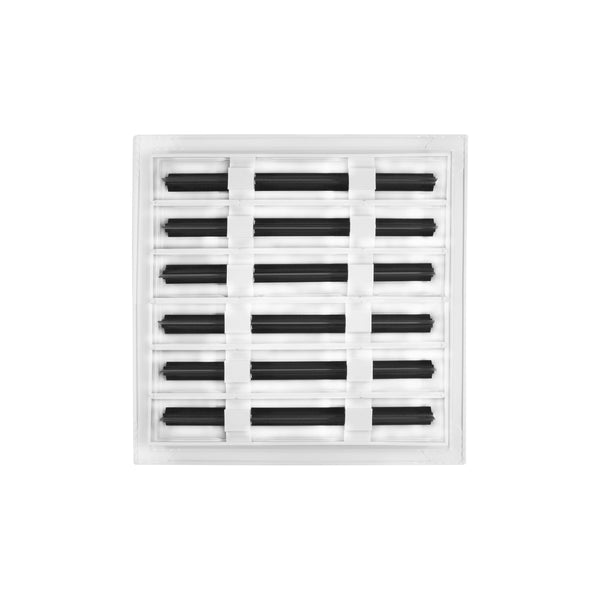 BUILDMART - 12x12 White Modern AC Vent Cover - Decorative Air Vent - Standard Linear Slot Diffuser - Register Grille for Ceiling, Walls & Floors - Texas Buildmart