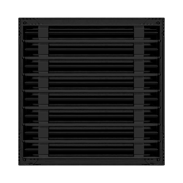 BUILDMART - 16x16 Black Modern AC Vent Cover - Decorative Air Vent - Standard Linear Slot Diffuser - Register Grille for Ceiling, Walls & Floors - Texas Buildmart
