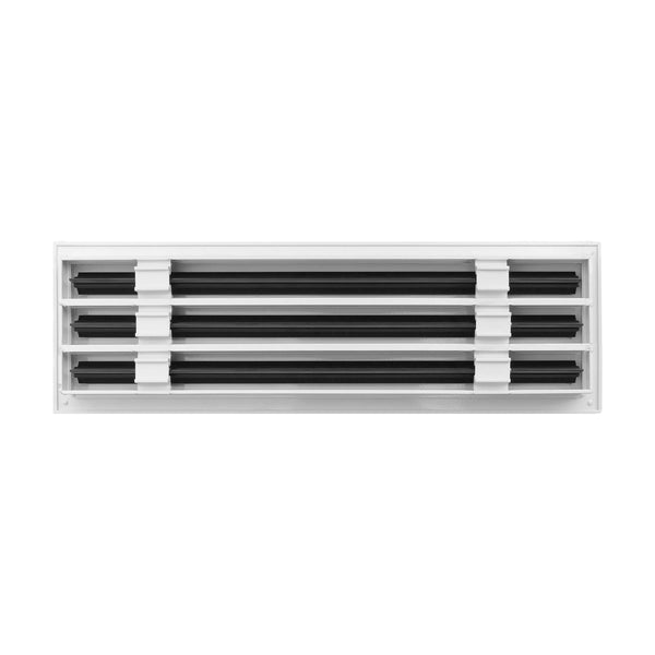 BUILDMART - 18 White Inch Linear Slot Diffuser - 3 Slot - Triple Slot - Decorative Linear Air - Modern Vent Cover for Ceiling, Walls & Floors - Texas Buildmart