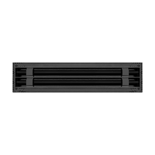 BUILDMART - 18 Black Inch Linear Slot Diffuser - 2 Slot - Double Slot - Decorative Linear Air - Modern Vent Cover for Ceiling, Walls & Floors - Texas Buildmart