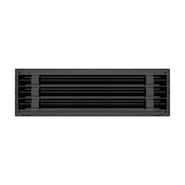 BUILDMART - 18 Black Inch Linear Slot Diffuser - 3 Slot - Triple Slot - Decorative Linear Air - Modern Vent Cover for Ceiling, Walls & Floors - Texas Buildmart
