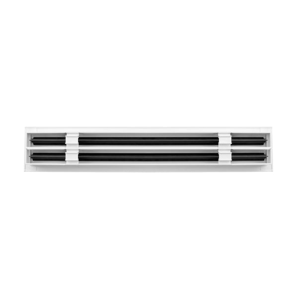BUILDMART - 24 White Inch Linear Slot Diffuser - 2 Slot - Double Slot - Decorative Linear Air - Modern Vent Cover for Ceiling, Walls & Floors - Texas Buildmart