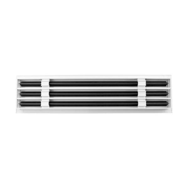 BUILDMART - 24 White Inch Linear Slot Diffuser - 3 Slot - Triple Slot - Decorative Linear Air - Modern Vent Cover for Ceiling, Walls & Floors - Texas Buildmart