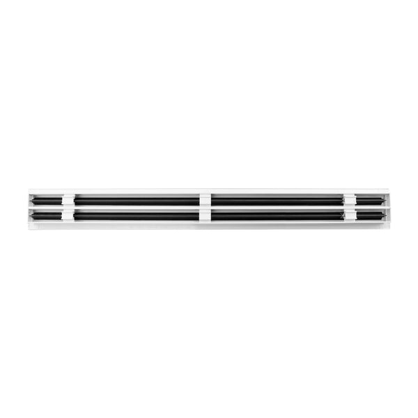 BUILDMART - 36 White Inch Linear Slot Diffuser - 2 Slot - Double Slot - Decorative Linear Air - Modern Vent Cover for Ceiling, Walls & Floors - Texas Buildmart
