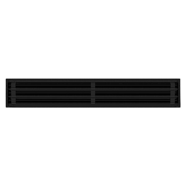 Back of 36x6 Modern Air Vent Cover Black - 36x6 Standard Linear Slot Diffuser Black - Texas Buildmart