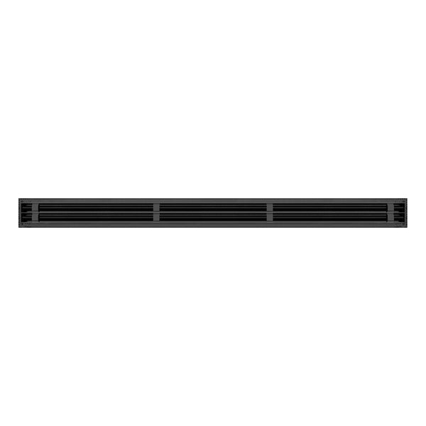 BUILDMART - 48 Black Inch Linear Slot Diffuser - 2 Slot - Double Slot - Decorative Linear Air - Modern Vent Cover for Ceiling, Walls & Floors - Texas Buildmart