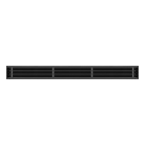 BUILDMART - 48 Black Inch Linear Slot Diffuser - 3 Slot - Triple Slot - Decorative Linear Air - Modern Vent Cover for Ceiling, Walls & Floors - Texas Buildmart