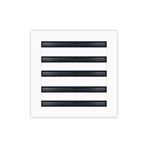 Front of 10x10 Modern Air Vent Cover White - 10x10 Standard Linear Slot Diffuser White - Texas Buildmart