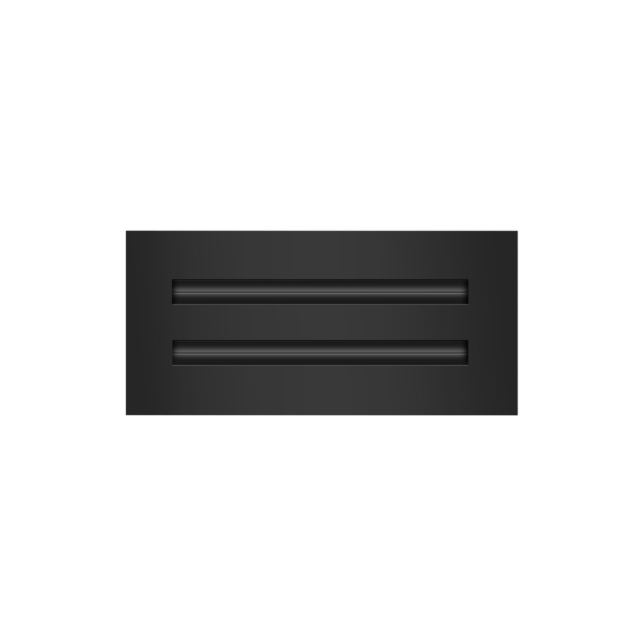 Front View of 10x4 Modern Air Vent Cover Black - 10x4 Standard Linear Slot Diffuser Black - Texas Buildmart