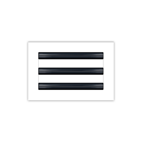 BUILDMART - 10x6 White Modern AC Vent Cover - Decorative Air Vent - Standard Linear Slot Diffuser - Register Grille for Ceiling, Walls & Floors - Texas Buildmart