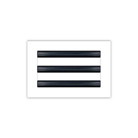 BUILDMART - 10x6 White Modern AC Vent Cover - Decorative Air Vent - Standard Linear Slot Diffuser - Register Grille for Ceiling, Walls & Floors - Texas Buildmart