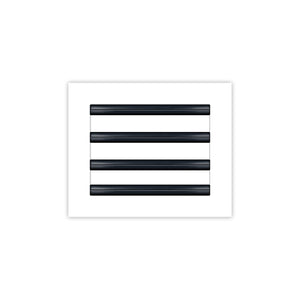 BUILDMART - 10x8 White Modern AC Vent Cover - Decorative Air Vent - Standard Linear Slot Diffuser - Register Grille for Ceiling, Walls & Floors - Texas Buildmart