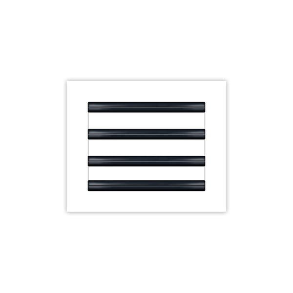 BUILDMART - 10x8 White Modern AC Vent Cover - Decorative Air Vent - Standard Linear Slot Diffuser - Register Grille for Ceiling, Walls & Floors - Texas Buildmart