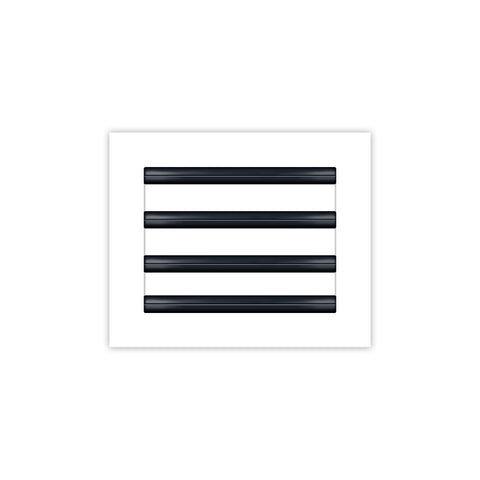 BUILDMART - 10x8 White Modern AC Vent Cover - Decorative Air Vent - Standard Linear Slot Diffuser - Register Grille for Ceiling, Walls & Floors - Texas Buildmart