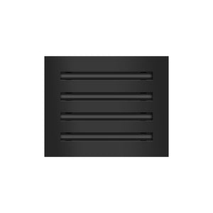 Front View of 10x8 Modern Air Vent Cover Black - 10x8 Standard Linear Slot Diffuser Black - Texas Buildmart