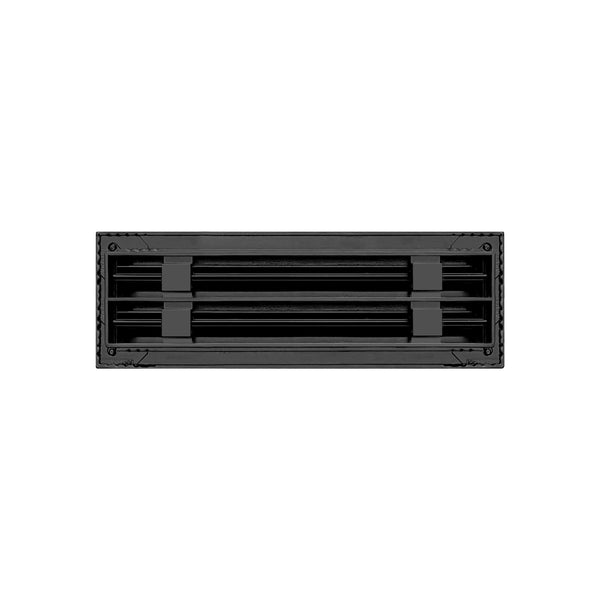 Back of 12 Inch 2 Slot Linear Air Vent Cover Black - 12 Inch 2 Slot Linear Diffuser Black - Texas Buildmart