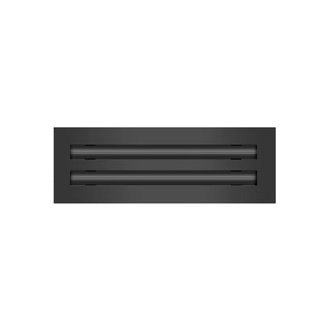 Two Slot Linear Diffuser 2 Slot - Double Slot - Linear Slot Diffusers - Black