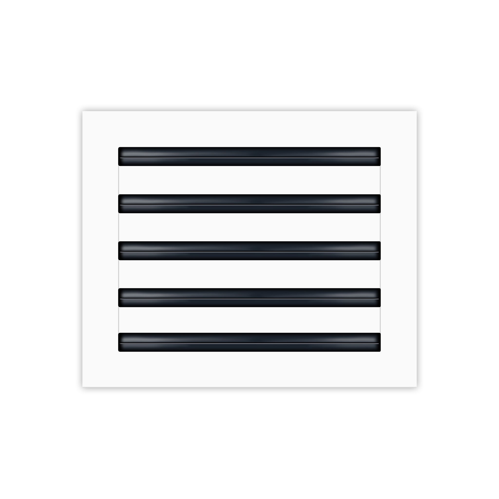 Front of 12x10 Modern Air Vent Cover White - 12x10 Standard Linear Slot Diffuser White - Texas Buildmart