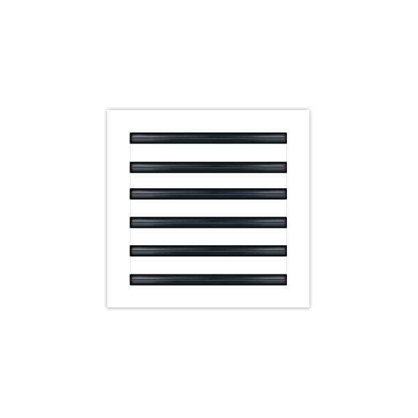 BUILDMART - 12x12 White Modern AC Vent Cover - Decorative Air Vent - Standard Linear Slot Diffuser - Register Grille for Ceiling, Walls & Floors - Texas Buildmart