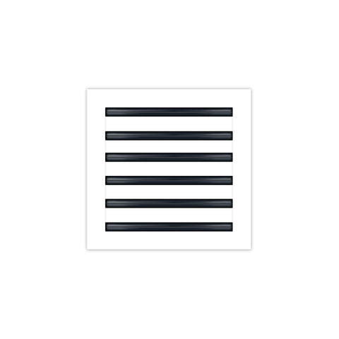 BUILDMART - 12x12 White Modern AC Vent Cover - Decorative Air Vent - Standard Linear Slot Diffuser - Register Grille for Ceiling, Walls & Floors - Texas Buildmart