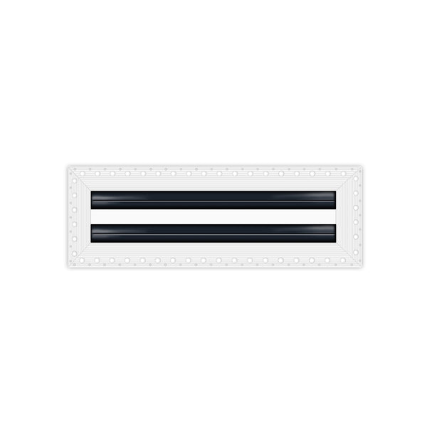 BUILDMART - 12-Inch MUD-IN Linear Slot Diffuser - 2 Slot - Air Vent Cover - Drywall MUD IN White Air Vent - MUD Linear Slot Diffuser - Register Grille for Ceiling and Walls - Texas Buildmart
