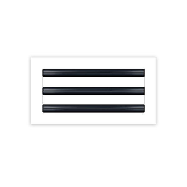 BUILDMART - 12x6 White Modern AC Vent Cover - Decorative Air Vent - Standard Linear Slot Diffuser - Register Grille for Ceiling, Walls & Floors - Texas Buildmart