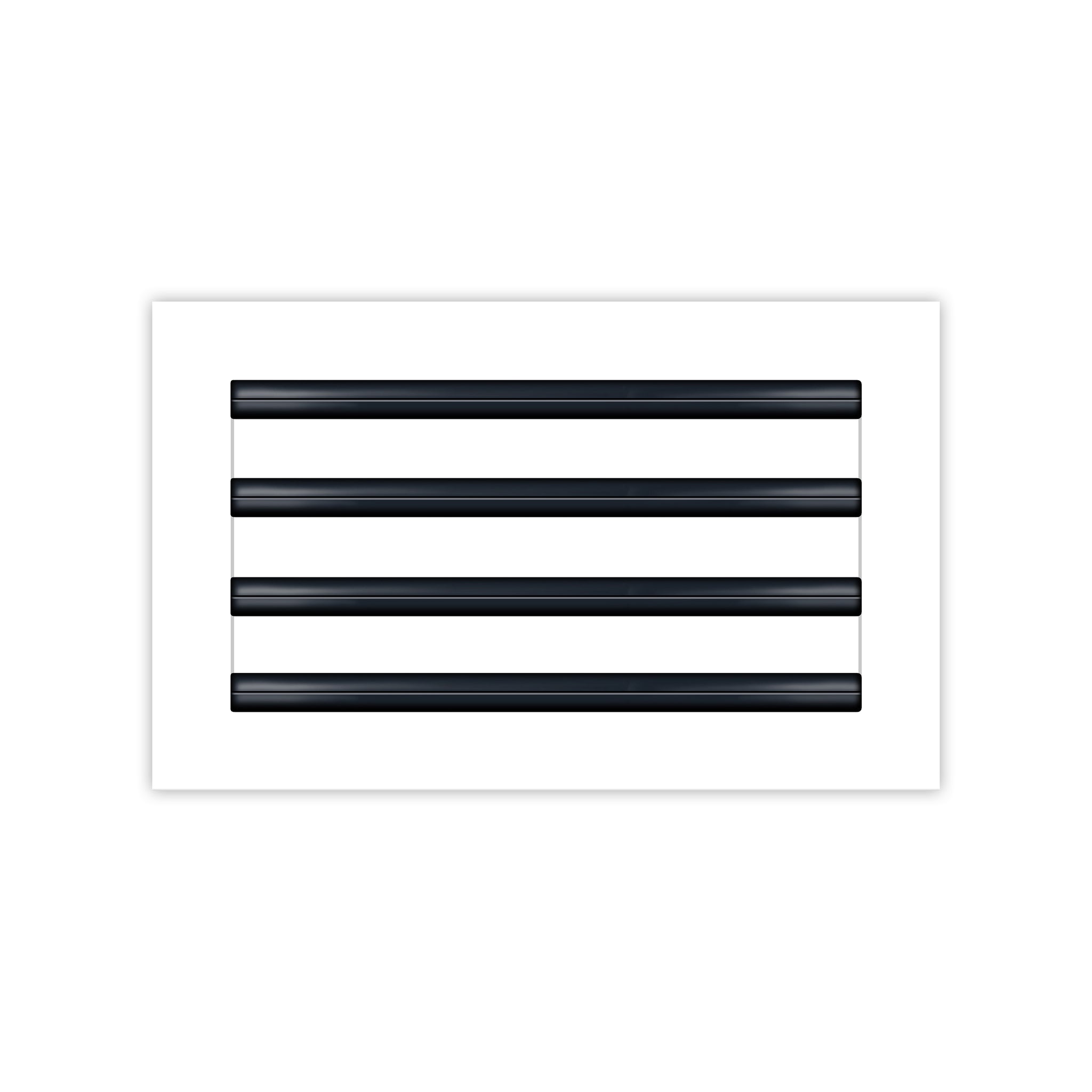 Front of 12x8 Modern Air Vent Cover White - 12x8 Standard Linear Slot Diffuser White - Texas Buildmart