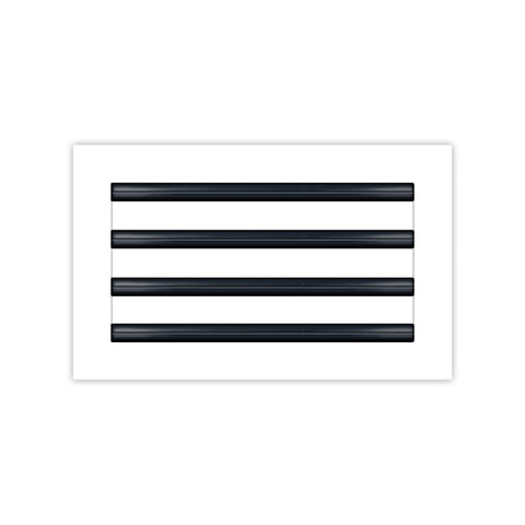 BUILDMART - 12x8 White Modern AC Vent Cover - Decorative Air Vent - Standard Linear Slot Diffuser - Register Grille for Ceiling, Walls & Floors - Texas Buildmart