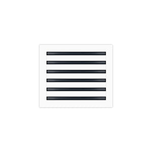 Front of 14x12 Modern Air Vent Cover White - 14x12 Standard Linear Slot Diffuser White - Texas Buildmart