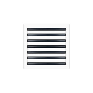 BUILDMART - 14x14 White Modern AC Vent Cover - Decorative Air Vent - Standard Linear Slot Diffuser - Register Grille for Ceiling, Walls & Floors - Texas Buildmart