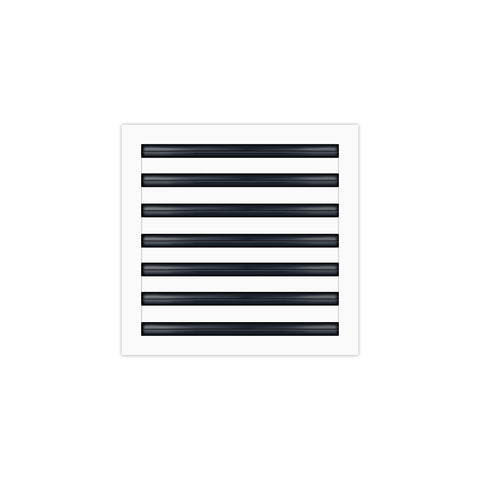 BUILDMART - 14x14 White Modern AC Vent Cover - Decorative Air Vent - Standard Linear Slot Diffuser - Register Grille for Ceiling, Walls & Floors - Texas Buildmart