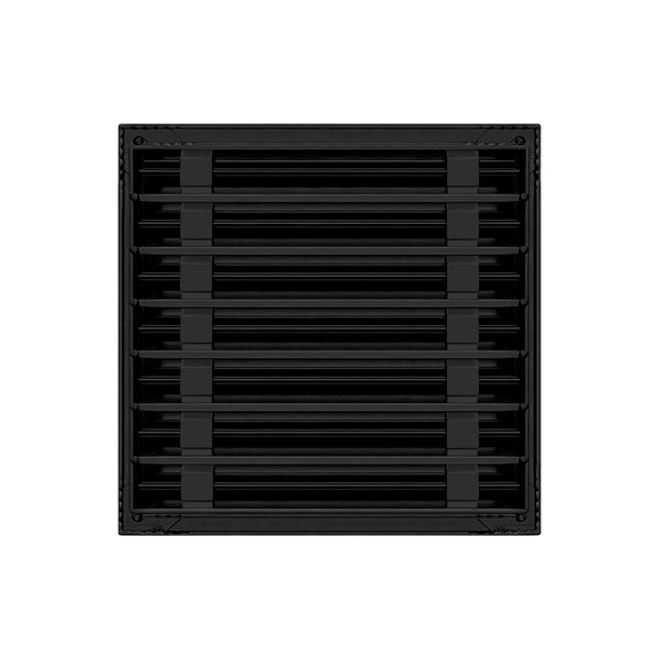 Back of 14x14 Modern Air Vent Cover Black - 14x14 Standard Linear Slot Diffuser Black - Texas Buildmart