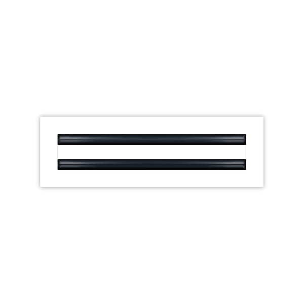 BUILDMART - 14x4 White Modern AC Vent Cover - Decorative Air Vent - Standard Linear Slot Diffuser - Register Grille for Ceiling, Walls & Floors - Texas Buildmart