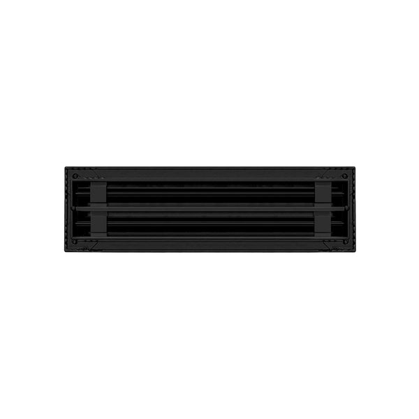 Back of 14x4 Modern Air Vent Cover Black - 14x4 Standard Linear Slot Diffuser Black - Texas Buildmart