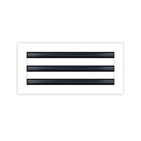 BUILDMART - 14x6 White Modern AC Vent Cover - Decorative Air Vent - Standard Linear Slot Diffuser - Register Grille for Ceiling, Walls & Floors - Texas Buildmart