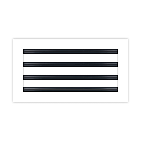 BUILDMART - 14x8 White Modern AC Vent Cover - Decorative Air Vent - Standard Linear Slot Diffuser - Register Grille for Ceiling, Walls & Floors - Texas Buildmart