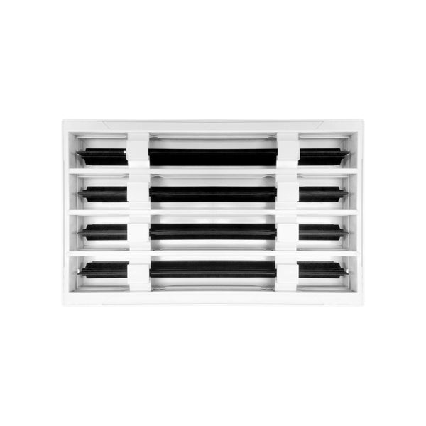 Back of 14x8 Modern Air Vent Cover White - 14x8 Standard Linear Slot Diffuser White - Texas Buildmart