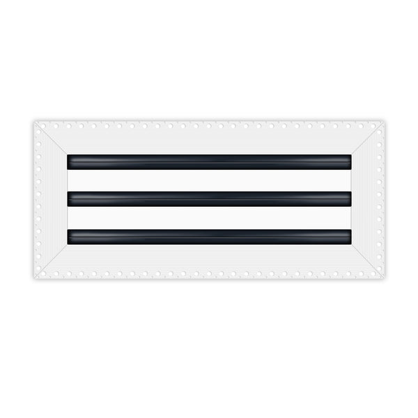 BUILDMART - 16x6 MUD-IN Air Vent Cover - Drywall MUD IN White Air Vent - MUD Linear Slot Diffuser - Register Grille for Ceiling and Walls - Texas Buildmart