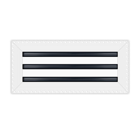 BUILDMART - 16x6 MUD-IN Air Vent Cover - Drywall MUD IN White Air Vent - MUD Linear Slot Diffuser - Register Grille for Ceiling and Walls - Texas Buildmart