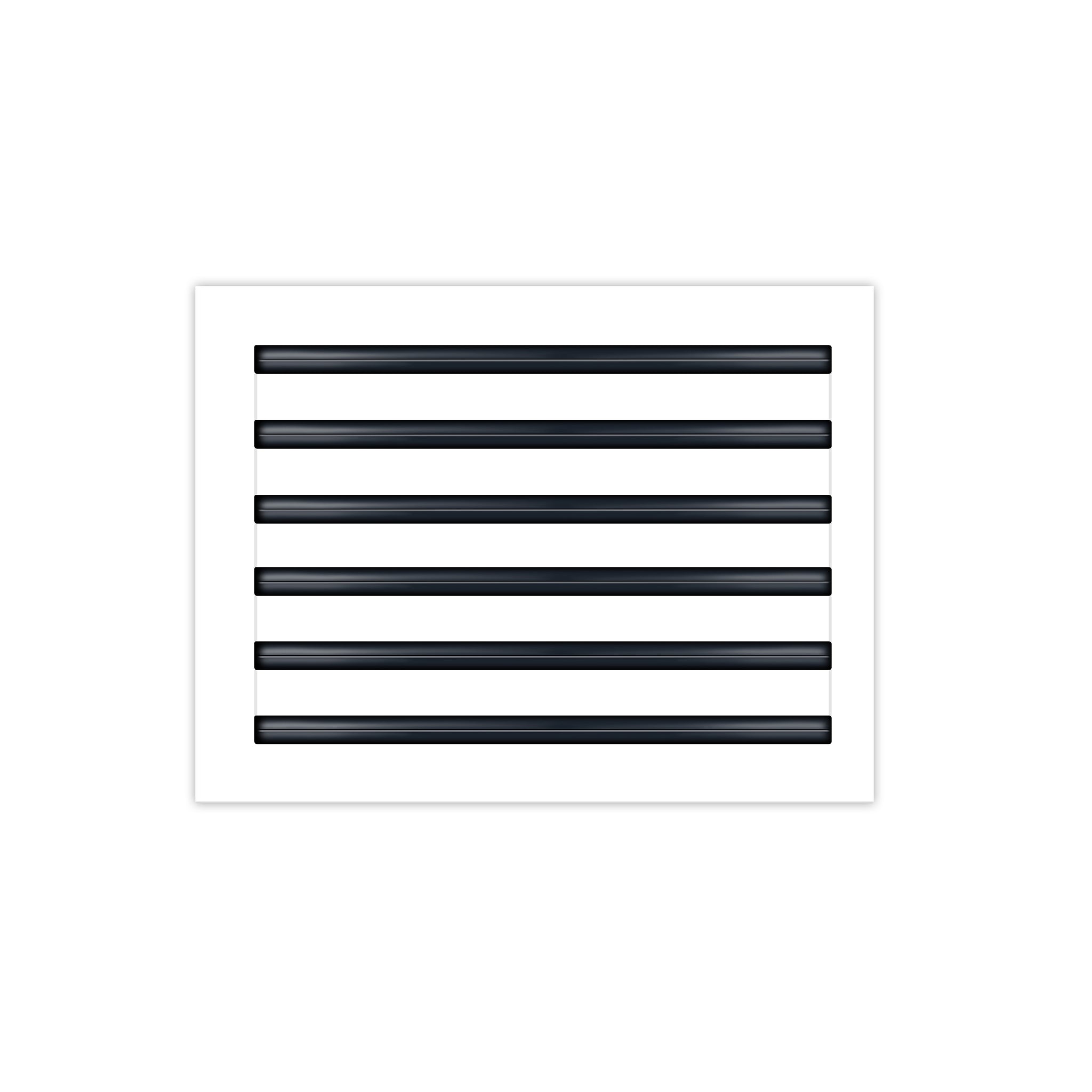 BUILDMART - 16x12 White Modern AC Vent Cover - Decorative Air Vent - Standard Linear Slot Diffuser - Register Grille for Ceiling, Walls & Floors - Texas Buildmart