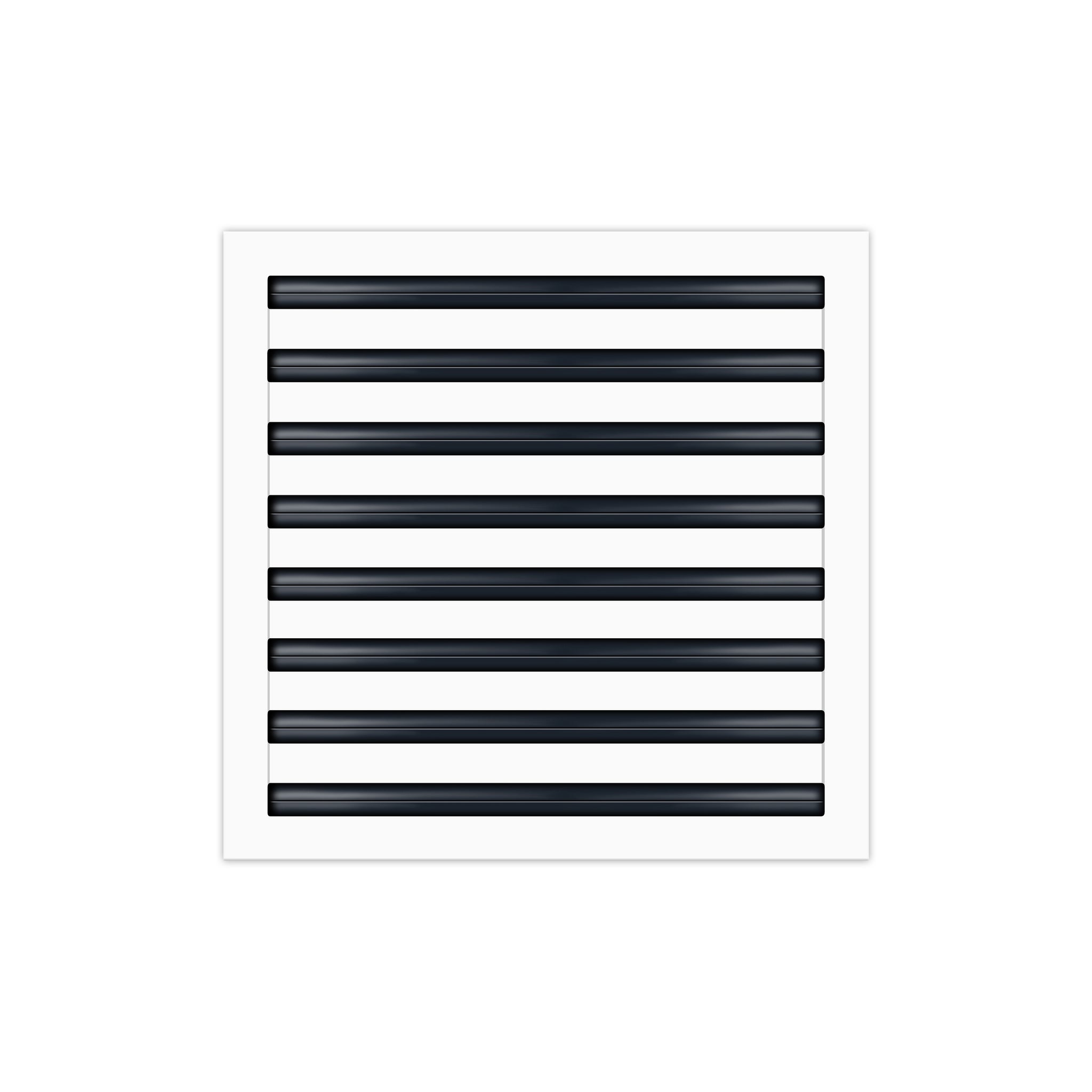 Front of 16x16 Modern Air Vent Cover White - 16x16 Standard Linear Slot Diffuser White - Texas Buildmart
