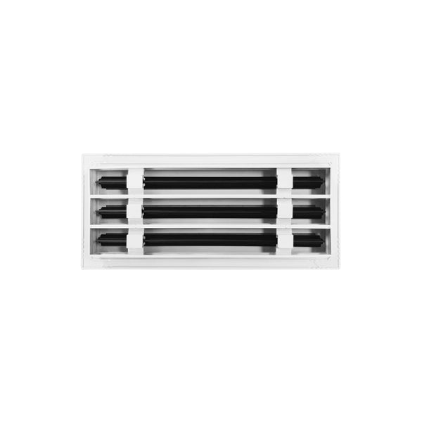 Back of 16x6 Modern Air Vent Cover White - 16x6 Standard Linear Slot Diffuser White - Texas Buildmart