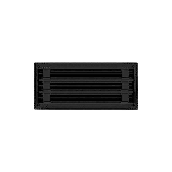 Back of 16x6 Modern Air Vent Cover Black - 16x6 Standard Linear Slot Diffuser Black - Texas Buildmart
