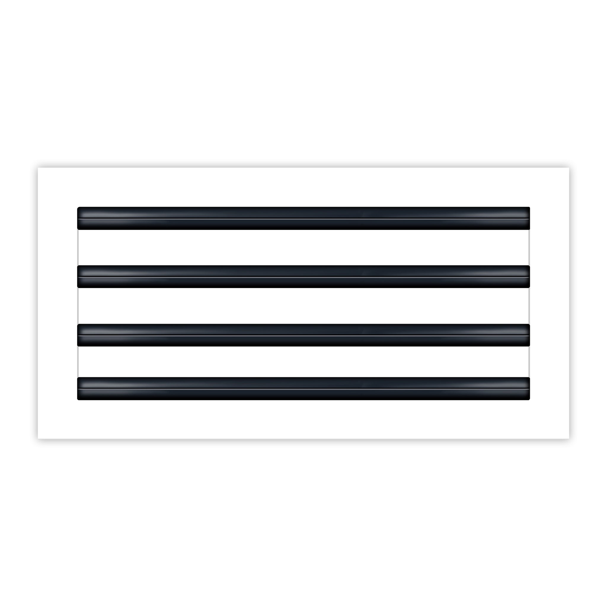 BUILDMART - 16x8 White Modern AC Vent Cover - Decorative Air Vent - Standard Linear Slot Diffuser - Register Grille for Ceiling, Walls & Floors - Texas Buildmart