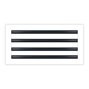 BUILDMART - 16x8 White Modern AC Vent Cover - Decorative Air Vent - Standard Linear Slot Diffuser - Register Grille for Ceiling, Walls & Floors - Texas Buildmart
